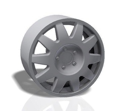 10 spokes rim - print model tire wheel car race racing rally sport tuning hobby diy automotive 3d print model - Mito3D