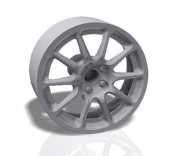 10 spokes rim - print model wheel tire car spare race racing tuning hobby diy automotive fix braid 3d print model - Mito3D