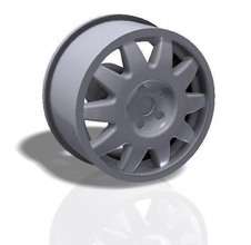 10 spokes rim - print model wheel car spare slot vehicle hobby diy automotive 3d print model - Mito3D