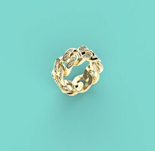 10mm elmas küba yüzük altın lüks hediye modern tasarım mücevher takı erkeklerin moda bağlantısı diamondcuban yüzükler 3d print model - Mito3D