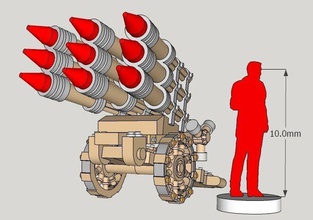 10mm buyurgan hell storm roket pil savaş ustası ordular steampunk fantezi buhar tank warhammer hott oyunlar oyuncaklar dümen fırtınası roketler 3d print model - Mito3D