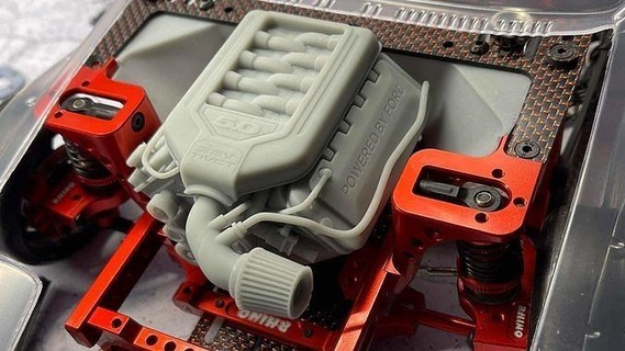 10th scala rc deriva macchina guado coyote 5l motore rhinomax ii modello passatempo giocattoli stampabile Accessori macchine giocattolo veicolo Fai telaio rinoceronte Giochi 3d print model - Mito3D