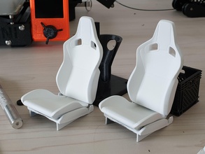 10th scale rc drift car recaro sportster seat 3d print model remote control accessories toys games 3d print model - Mito3D