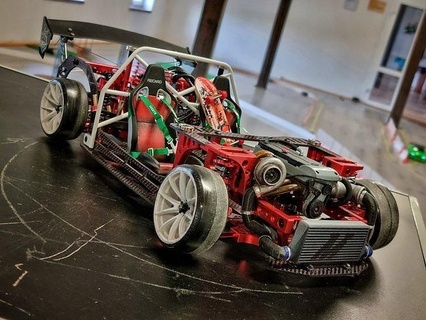 10th ölçek rc sürüklenme araba gergedan ii aksesuarlar paketlemek hobi oyuncaklar yazdırılabilir otomotiv oyuncak arabalar şasi model araç oyunlar 3d print model - Mito3D