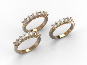 110316 r 2 tamaños 010ct anillos joyería joya clásico canalla imprimible prototipos ligero oro diamante neoclásico moda lujoso alas anillo plata eternidad boda 3d print model - Mito3D