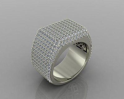 113 jewelery ring man diamonds diamond jewel jewellery jewelry rings gold silver engagement wedding fashion white brilliant engagem brillant diamant soliraire 3d print model - Mito3D