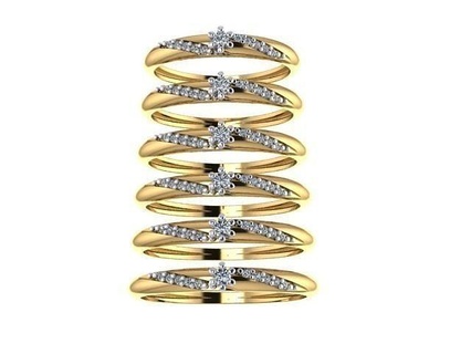 1146 solitario ouro 18kl 750 luxo fidanzamento anel diamante gioielli platina pietre vari Modelli gioielleria 3d print model - Mito3D