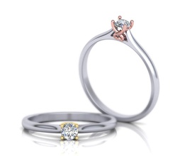 117 engagement ring Herz design Kopf Schmuck 3dring Mode Hochzeit Versprechen 3djewelry bedruckbar ist goldring diamond Silber Mode-ring Ringe 3d print model - Mito3D
