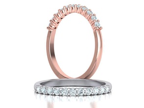 11 diamante anello di banda 2mm pietre 3dmodel pietra diamanti bande anniversario matrimonio brillante d'oro anelli usa regno unito il canada europa germania israele messico stampabile gioielli 3d print model - Mito3D