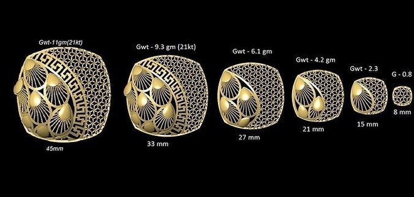 12266 design jewelry gold biology rings elegant anatomy science ancient nature contemporary badminton ball shining traditional disjunct illustration retro ornate 3d print model - Mito3D