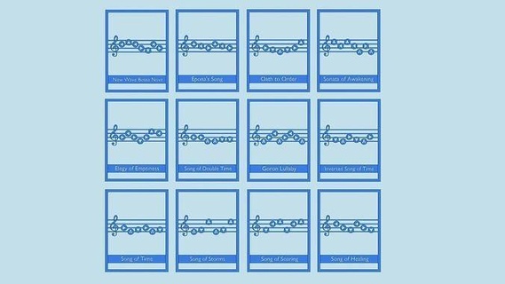 12 efsane Zelda şarkılar paneller dekorasyon müzik kompozisyon bağlantı Ocarina şarkı maske majora panel boyama yaratıcı yazdırılabilir minimalizm dekoratif Şirin minimalist Sanat 3d print model - Mito3D