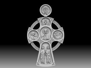 12 saints traverser bijoux or argent sterling saint visages jésus luxe pendentif cnc dieu religion christ pendentifs ange 3d print model - Mito3D
