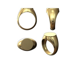 12mm piatto vuoto incidere sigillo squillare miniset gioielleria stampabile oro argento sterlina anello menring moda accessori lusso moderno dichiarazione collezione incisione anelli 3d print model - Mito3D