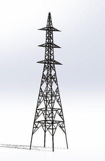 132kv transmission tower 1dl design 3d model science engineering 3d print model - Mito3D
