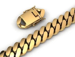 13 mm miami cubain lien chaîne bracelet or collier argent bijou bijoux sterling drprint imprimable bracelets 3d print model - Mito3D