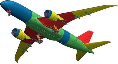 141211 8 boeing 787 genx Flugzeug Dreamliner 9 10 Airbus Rahmen Modell Spiele Spielzeuge 3d print model - Mito3D