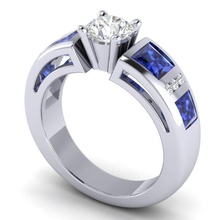 1452a gioielli diamante anello bande 3dprint cad disco di platino fidanzamento solitaire la pietra halo anelli 3d print model - Mito3D