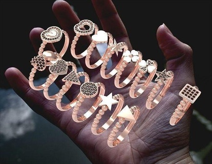 14 borse 1 10 grammo gioielleria argento oro diamante squillare nozze gemma gioiello anelli 3d print model - Mito3D