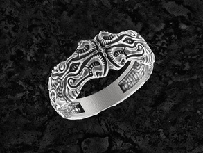 150-ring anel printable jóias de prata fantasia anéis 3d print model - Mito3D