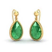 1509a esmeralda solta brincos ouro joalheria jóias diamante pedra joias orelha pregos baali 3d print model - Mito3D