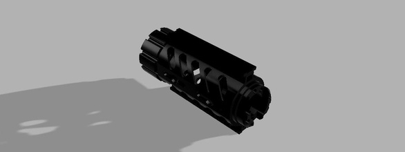 150mm stubby handguard nerf retaliator games-toys nerfretaliator custom toys games 3d print model - Mito3D
