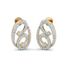 1565a bijoux le diamant pierre les pierres précieuses à l'oreille de boucles d'oreilles la ronde crampons baali des 3d print model - Mito3D