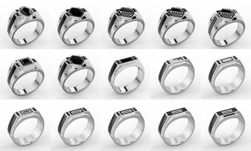 15 man rings silver yamal jewelry gold gem brilliant diamond ring sterling fashion white beauty black sapphire engagement apparel ruby platinum jewel wedding 3d print model - Mito3D