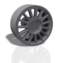 15 spokes rim - print model tire wheel car tuning slot scale hobby diy automotive 3d print model - Mito3D
