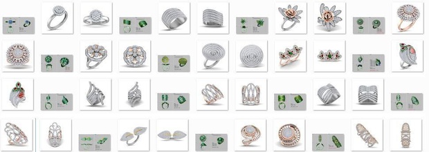 15 donne artistico squillare 3dm stl render dettagli massa collezione gioielleria diamante argento oro stampabile gemma gioiello cuore fidanzamento nozze proposto anello diamanti lightweightring anelli 3d print model - Mito3D