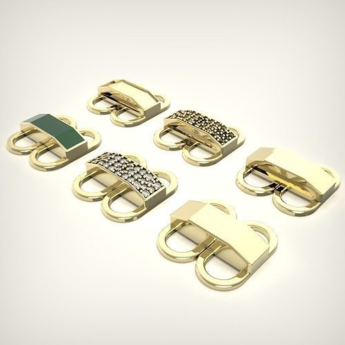 15mm chamfered cage chain links 2 types clasp bracelet lock precious diamond luxury hip hop swag classic fat wide lobster box enamel bracelets jewelry necklaces 3D print model - Mito3D