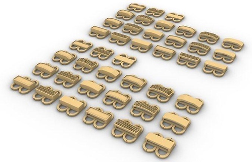 15mm geniş kafes Zincir 3 türleri toka megapack bilezik kilit değerli elmas lüks kalça atlama tarz klasik şişman Istakoz Kutu emaye bilezikler kolyeler takı 3d print model - Mito3D