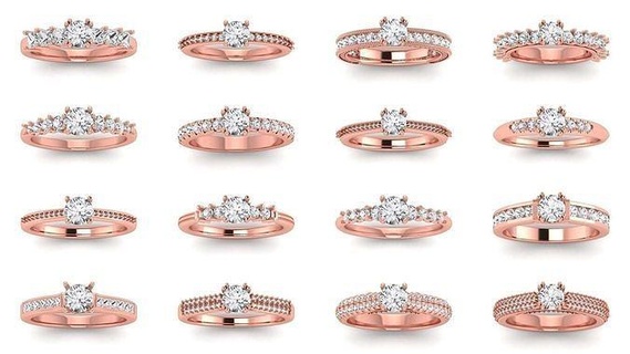 160 women engagement round stone rings collection anniversaryring jewelryrings diamondring lovering engagementband proposering engagementring signetring fulleterrnityring silverring jewelry platinum solitaire bridalring solitairering ring gold wedding 3d print model - Mito3D