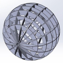 160mm sfera cava art palla matematica la scultura decorazione il design complesso ornamento matematiche arte 3d print model - Mito3D