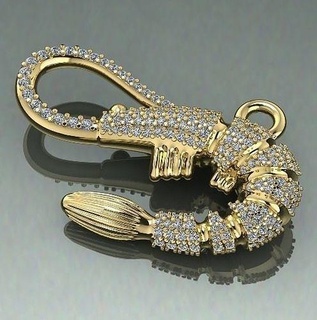 1613 pendant sea fish ring earrings sergi dlya pechati 3dmodel printable sterling fashion silver engagem platinum jewellery engagement jewelry rings missfox pendants 3d print model - Mito3D