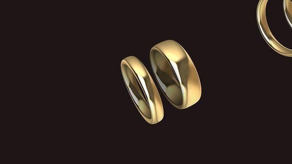 16 dual wedding bands stl verified jewellery jewelry printable diamond ring fashion prototyping designer lightweight engagement 3d cad stylish design trendy charm statement rings 3d print model - Mito3D
