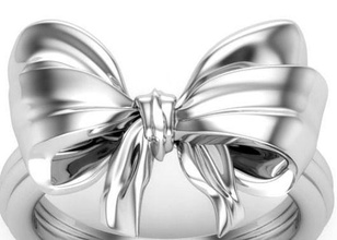 16 ring bow bvlgari earrings kolco sergi dlya pechati 3dmodel printable sterling fashion silver engagem platinum jewellery engagement jewel jewelry rings 3d print model - Mito3D