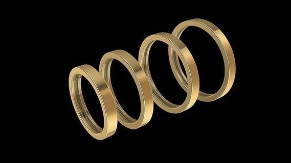 16 Casamento banda stl verificado jóias joalheria imprimível diamante anel moda prototipagem designer leve noivado 3d cafajeste Projeto sinete declaração charme argolas 3d print model - Mito3D