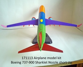 171113 boeing 737 900 köpekbalığı up uçak 600 700 800 hava otobüsü hobi kendin yap 3d print model - Mito3D