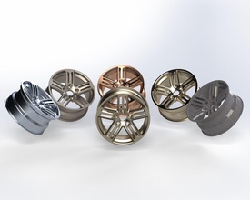17 inch wheel talladega car 3d accessories cnc hobby diy automotive 3d print model - Mito3D