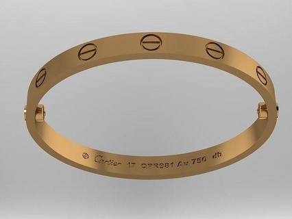 17 Taille bracelet or bijoux argent diamant bague imprimable gemme pendentif boucle d'oreille anneaux Collier mode conception sterling engagement bracelets 3d print model - Mito3D
