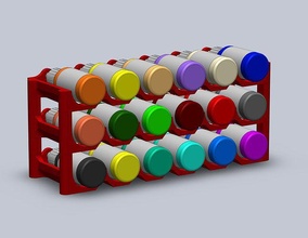 17ml Farbe Büchsen Stand Werkzeuge Werkzeug Veranstalter Hobby DIY 3d print model - Mito3D