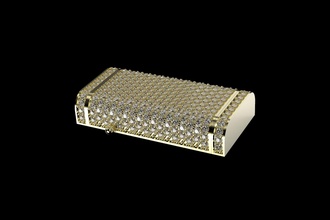 17mm küba bağlantı kilit büyük versiyon 3 parçalar zincir taşlar elmaslar 3d model cad yazdır takı mücevher miami altın broşlar kolyeler 3d print model - Mito3D