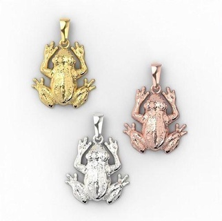 180207 p frog toad jewelry cad printable gold jewelrydesign industrial gift animal ring animals nature amphibian reptile wildlife tropical green jungle rings pendants 3d print model - Mito3D