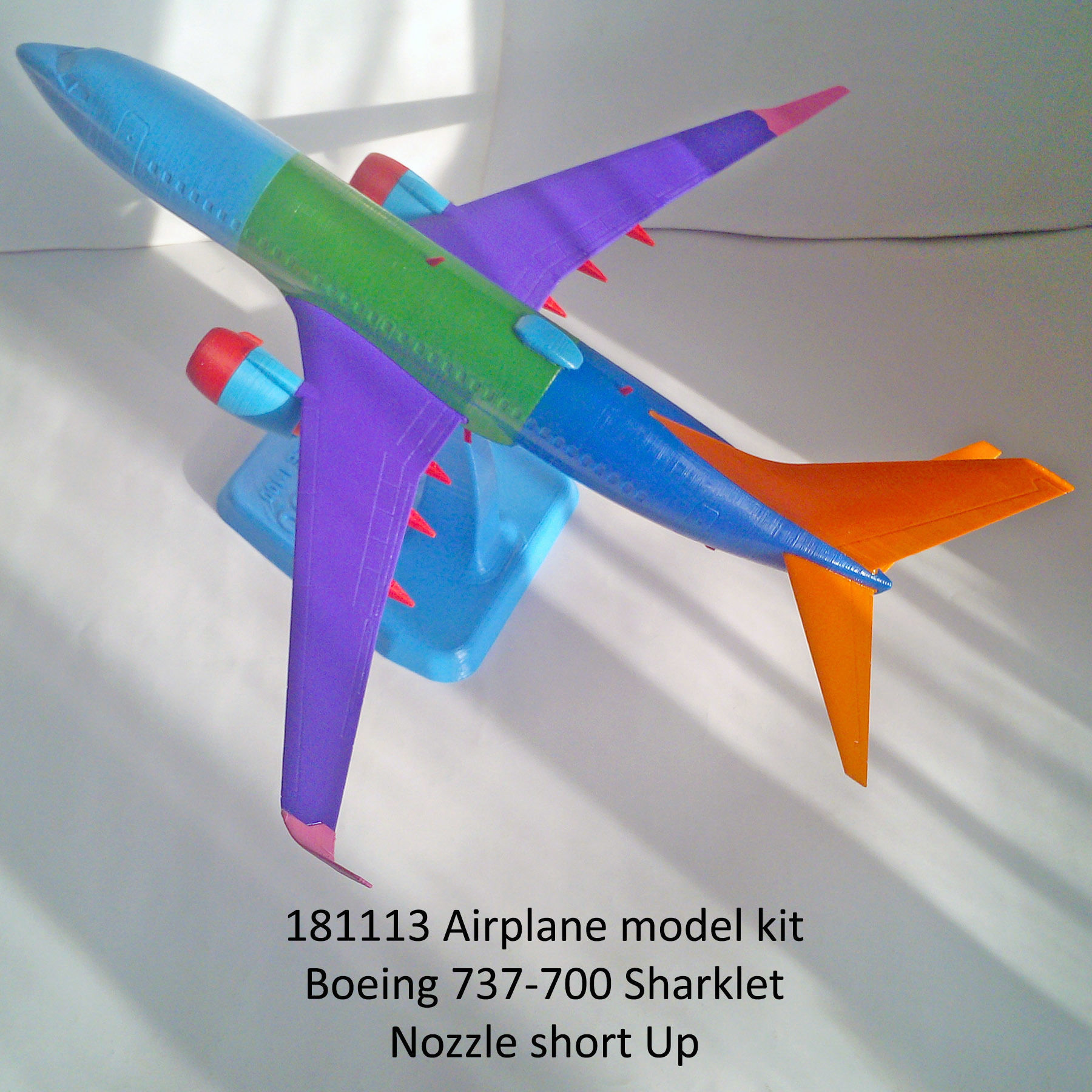 181113 boeing 737-700 sharklet up airplane aircraft 737 600 700 800 900 airbus hobby diy 3D print model - Mito3D