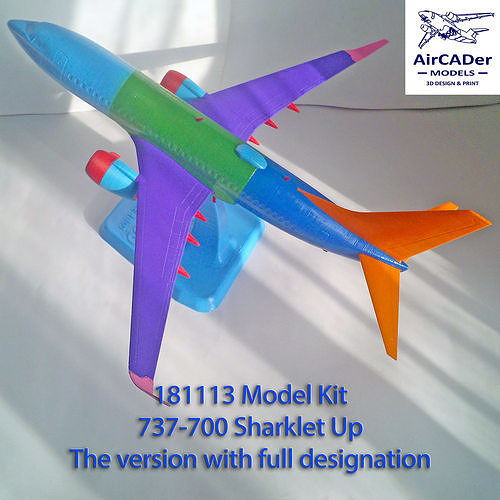 181113 modell kit boeing 737 700 haifisch up flugzeug 600 800 900 airbus hobby diy spiele spielzeuge 3D print model - Mito3D