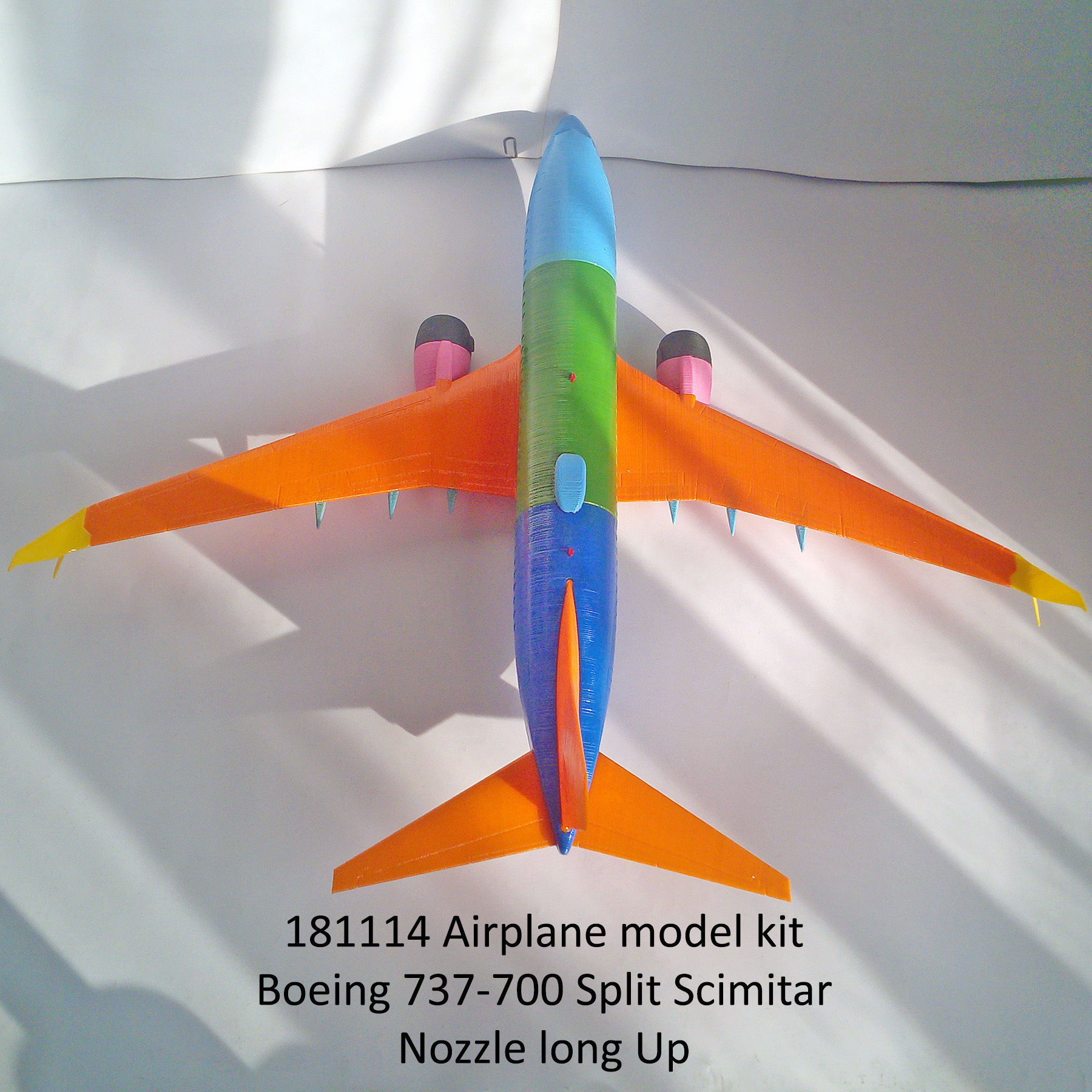 181114 boeing 737 700 diviso scimitarra up aereo aeromobili 600 800 900 airbus passatempo fai 3D print model - Mito3D