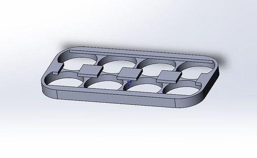 18650 x8 batería soporte espaciador célula litio pasatiempo bricolaje diy electrónica 3d print model - Mito3D
