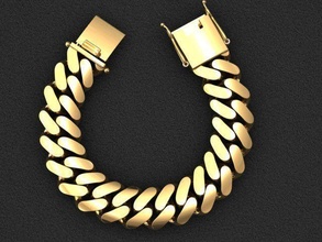 18 mm miami kubanisch verknüpfung kette armband or halskette monaco gliederkette gold silber juwel schmuck 3dprint druckbar diamant chocker halsketten armbänder 3d print model - Mito3D