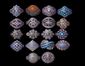 18 turco modello squillare orecchino oro argento gioiello gioielleria anelli 3d print model - Mito3D