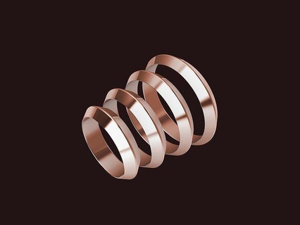 18 Casamento banda 145 stl verificado jóias joalheria imprimível diamante anel moda prototipagem designer leve noivado 3d cafajeste Projeto sinete declaração charme argolas 3d print model - Mito3D